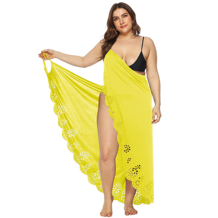 Womens Cover Ups Beach Plus Size Spaghetti Strap Sarongs Beach Backless Wrap Dress