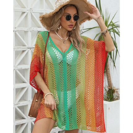 Women Crochet Cover Ups Hollow Out Bikini Swimsuit Cover Up Summer Knit Beach Dress