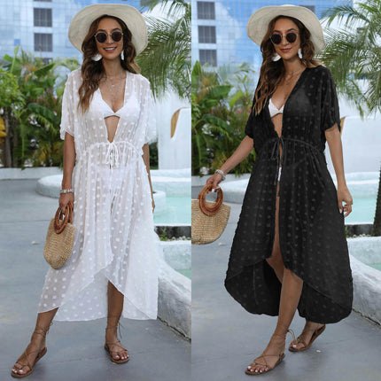 Womens Chiffon Bikini Cover Ups Beach Casual Dress Swimsuits Long Cardigan