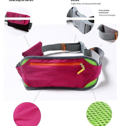 Large Fanny Pack with Zipper Pockets for Running Hiking Travel Workout Outdoors Sport Waist Pack Bag-A1