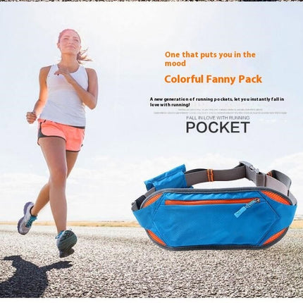 Large Fanny Pack with Zipper Pockets for Running Hiking Travel Workout Outdoors Sport Waist Pack Bag-A1