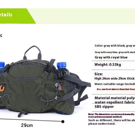 Fanny Pack with Water Bottle Holder for Hiking Waist Bag Large Pouch for Running Cycling Sport