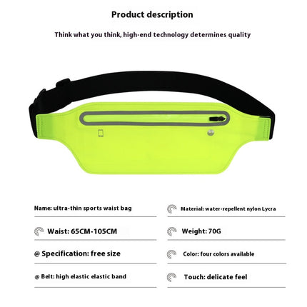 Outdoor Sports Fanny Pack Reflective Waist Pack for Men Women Running Belt Waterproof Waist Bag