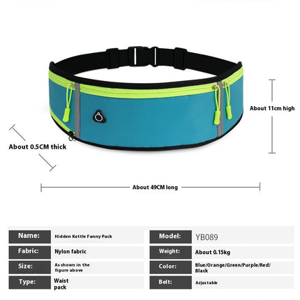 Outdoor Sports Waist Bag Fanny Pack for Men Women Fanny Pack with Zipper Pockets for Running Hiking Workout