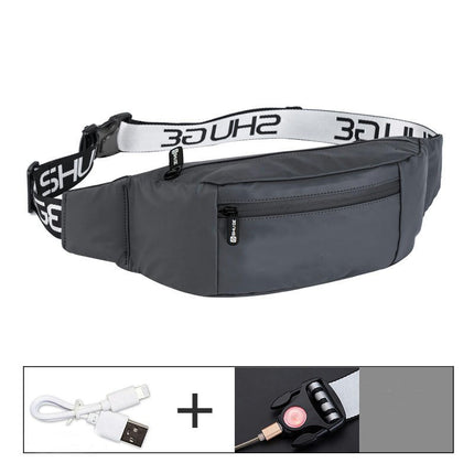 Large Fanny Pack with Zipper Pockets for Running Hiking Workout Outdoors Sport Waist Pack Bag