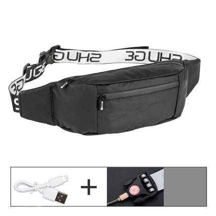 Large Fanny Pack with Zipper Pockets for Running Hiking Workout Outdoors Sport Waist Pack Bag