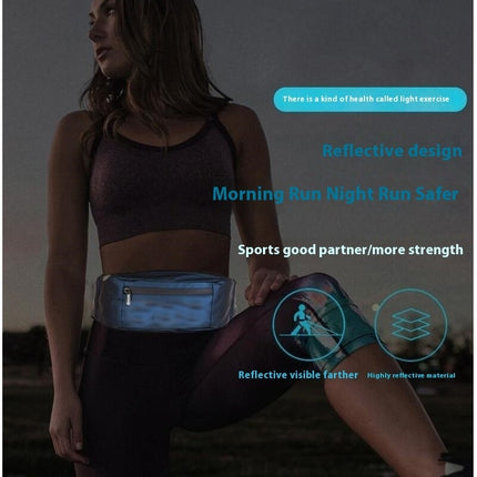 Large Fanny Pack with Zipper Pockets for Running Hiking Workout Outdoors Sport Waist Pack Bag