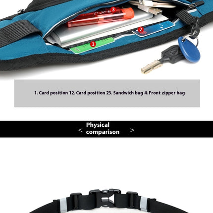 Large Fanny Pack for Men Women Waist Waterproof Outdoor Belt Waist Bag Pack Pouch with Zipper Adjustable Strap