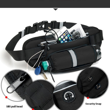 Large Fanny Pack for Men Women Waist Waterproof Outdoor Belt Waist Bag Pack Pouch with Zipper Adjustable Strap