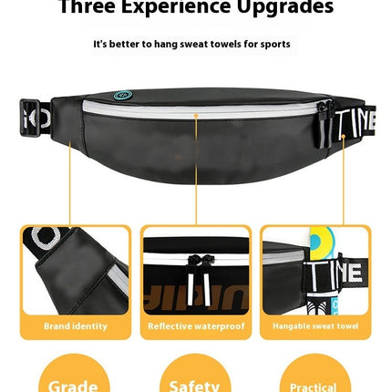 Large Crossbody Fanny Pack Belt Bag for Women Men with Zipper Pockets Sports Workout Running Waist Pack