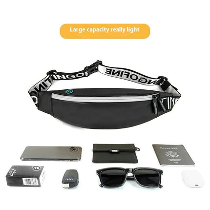 Large Crossbody Fanny Pack Belt Bag for Women Men with Zipper Pockets Sports Workout Running Waist Pack