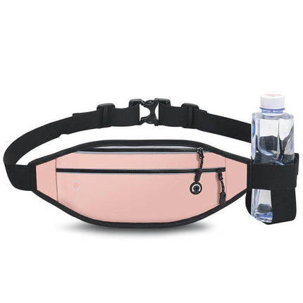 Fanny Pack with Water Bottle Holder for Men Women Adjustable Waist Bag for Outdoors Sports