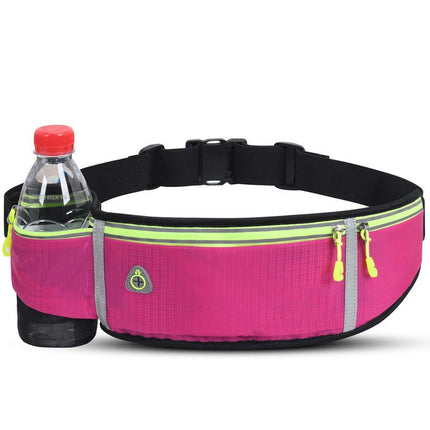 Fanny Pack Men Women Waist Bag with Water Bottles Holder, Sports Outdoor Waist Pouch Adjustable Waist Phone Pocket