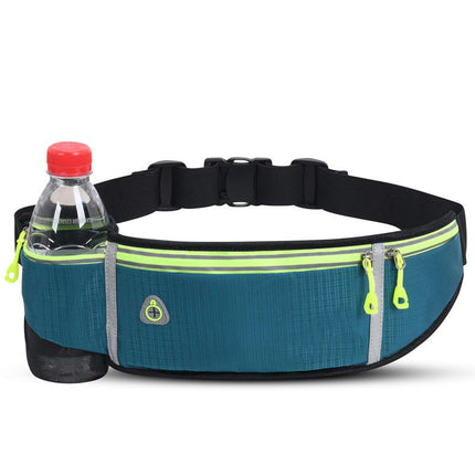 Fanny Pack Men Women Waist Bag with Water Bottles Holder, Sports Outdoor Waist Pouch Adjustable Waist Phone Pocket