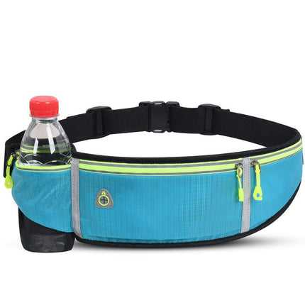 Fanny Pack Men Women Waist Bag with Water Bottles Holder, Sports Outdoor Waist Pouch Adjustable Waist Phone Pocket