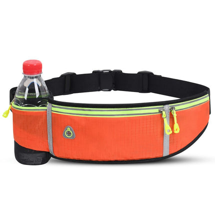 Fanny Pack Men Women Waist Bag with Water Bottles Holder, Sports Outdoor Waist Pouch Adjustable Waist Phone Pocket