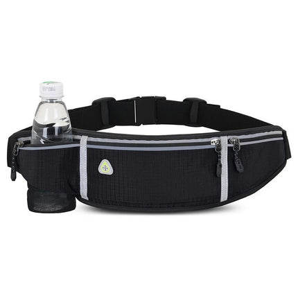 Fanny Pack Men Women Waist Bag with Water Bottles Holder, Sports Outdoor Waist Pouch Adjustable Waist Phone Pocket