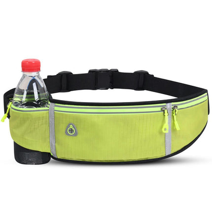 Fanny Pack Men Women Waist Bag with Water Bottles Holder, Sports Outdoor Waist Pouch Adjustable Waist Phone Pocket