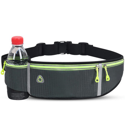 Fanny Pack Men Women Waist Bag with Water Bottles Holder, Sports Outdoor Waist Pouch Adjustable Waist Phone Pocket