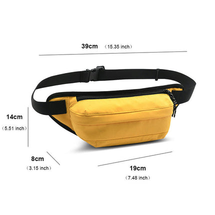 Large Crossbody Fanny Pack Belt Bag for Women Men with Zipper Pockets For Sports Workout Running