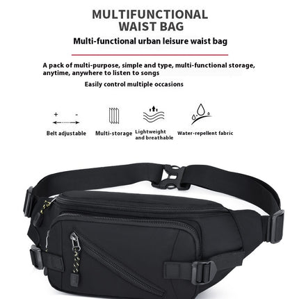 Large Crossbody Fanny Pack,Waterproof Waist Bag for Women Men with Zipper Pockets for Sports Workout