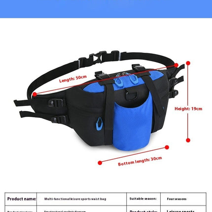 Large Capacity Fanny Pack with Water Bottle Waist Belt Bag for Women Men,Fanny Pack For Outdoor Sports