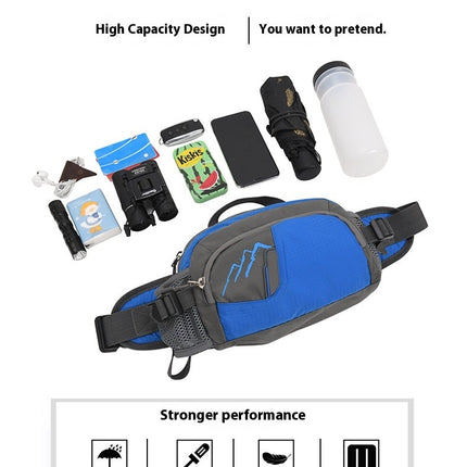 Hiking Fanny Pack,Large Waist Bag for Men Women with Bottle Holder Water Resistant Waist Bags for Outdoors