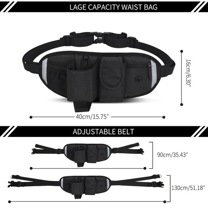 Waist Bag with Adjustable Straps for Men and Women,Running Fanny Pack For Outdoors Workout Dog Walking-A