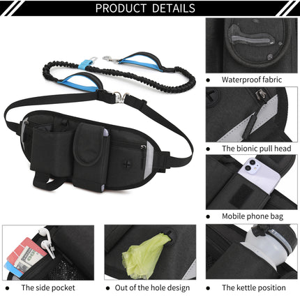 Waist Bag with Adjustable Straps for Men and Women,Running Fanny Pack For Outdoors Workout Dog Walking-A