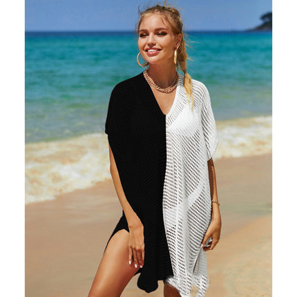 Women's Beach Coverup Crochet Hollow Out Knit Vacation Bikini Top