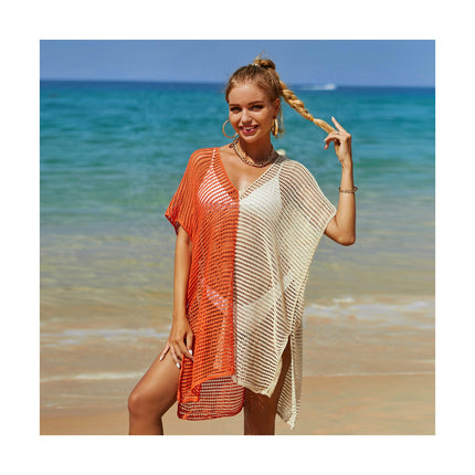 Women's Beach Coverup Crochet Hollow Out Knit Vacation Bikini Top