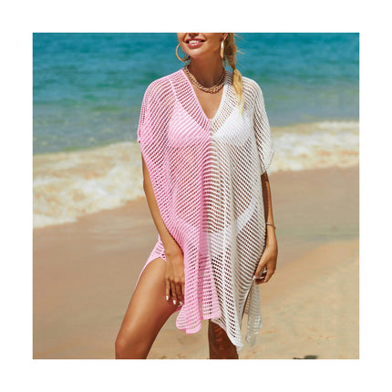 Women's Beach Coverup Crochet Hollow Out Knit Vacation Bikini Top