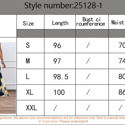 Womens Elastic High Waisted A Line Print Pleated Shirring Midi-Long Skirt