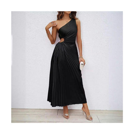 Women One Shoulder Backless Bodycon Slim Party Cocktail Formal Maxi Dress