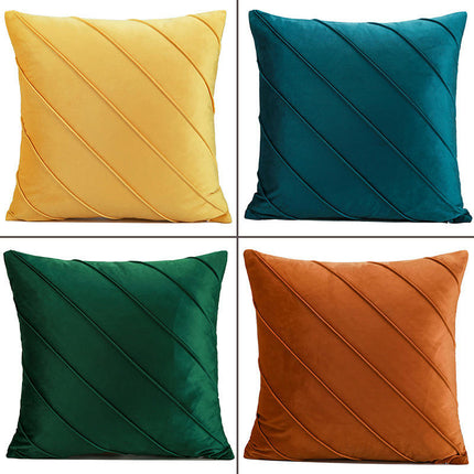 Velvet Soft Solid Decorative Square Throw Pillow Covers Cushion Cases for Sofa Bedroom Car