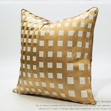 Luxury Plaid Cushion Covers Soft Throw Pillow Cover Decorative Pillowcase for Couch Home Decor-A