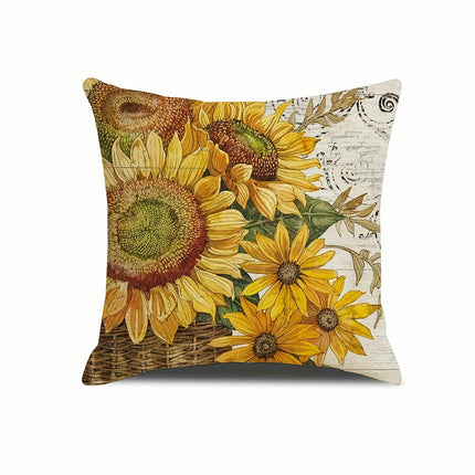 Sunflower Pillow Covers Yellow Floral Outdoor Decorative Throw Pillows Cushion Case Decor for Home