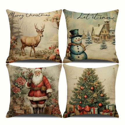 Christmas Decor Pillow Covers Winter Holiday Party for Sofa Couch Home Farmhouse Decor