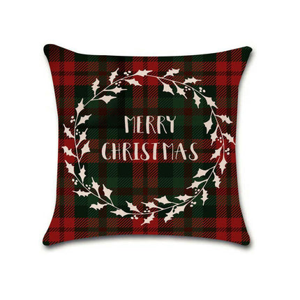 Merry Christmas Throw Pillow Cover,Home Winter Decoration Holiday Square Pillowcase Decor for Sofa Couch