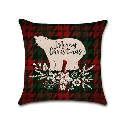 Merry Christmas Throw Pillow Cover,Home Winter Decoration Holiday Square Pillowcase Decor for Sofa Couch