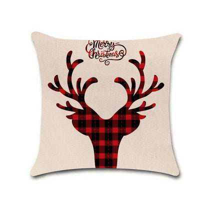 Merry Christmas Throw Pillow Cover,Home Winter Decoration Holiday Square Pillowcase Decor for Sofa Couch