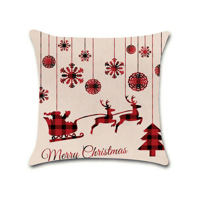 Merry Christmas Throw Pillow Cover,Home Winter Decoration Holiday Square Pillowcase Decor for Sofa Couch