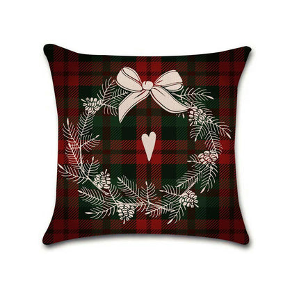 Merry Christmas Throw Pillow Cover,Home Winter Decoration Holiday Square Pillowcase Decor for Sofa Couch