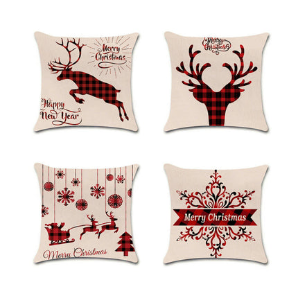 Merry Christmas Throw Pillow Cover,Home Winter Decoration Holiday Square Pillowcase Decor for Sofa Couch