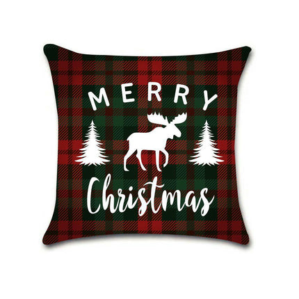 Merry Christmas Throw Pillow Cover,Home Winter Decoration Holiday Square Pillowcase Decor for Sofa Couch