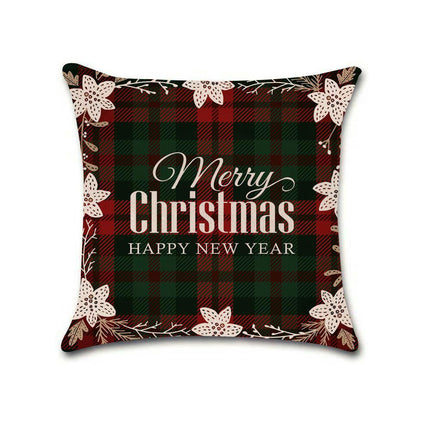 Merry Christmas Throw Pillow Cover,Home Winter Decoration Holiday Square Pillowcase Decor for Sofa Couch