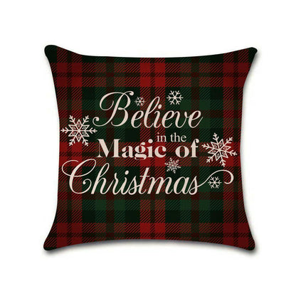 Merry Christmas Throw Pillow Cover,Home Winter Decoration Holiday Square Pillowcase Decor for Sofa Couch