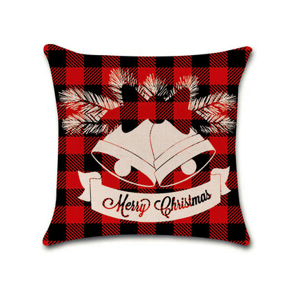 Merry Christmas Throw Pillow Cover,Home Winter Decoration Holiday Square Pillowcase Decor for Sofa Couch-A