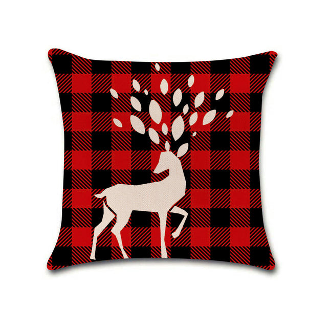 Merry Christmas Throw Pillow Cover,Home Winter Decoration Holiday Square Pillowcase Decor for Sofa Couch-A