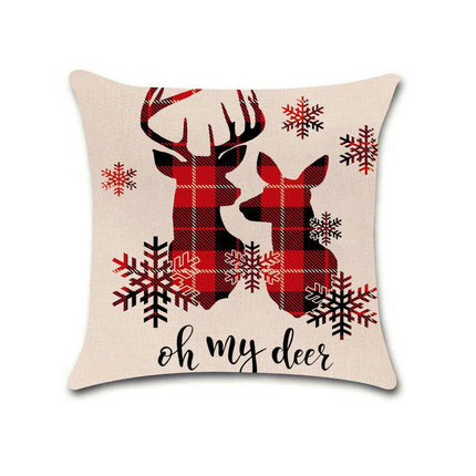 Merry Christmas Throw Pillow Cover,Home Winter Decoration Holiday Square Pillowcase Decor for Sofa Couch-A